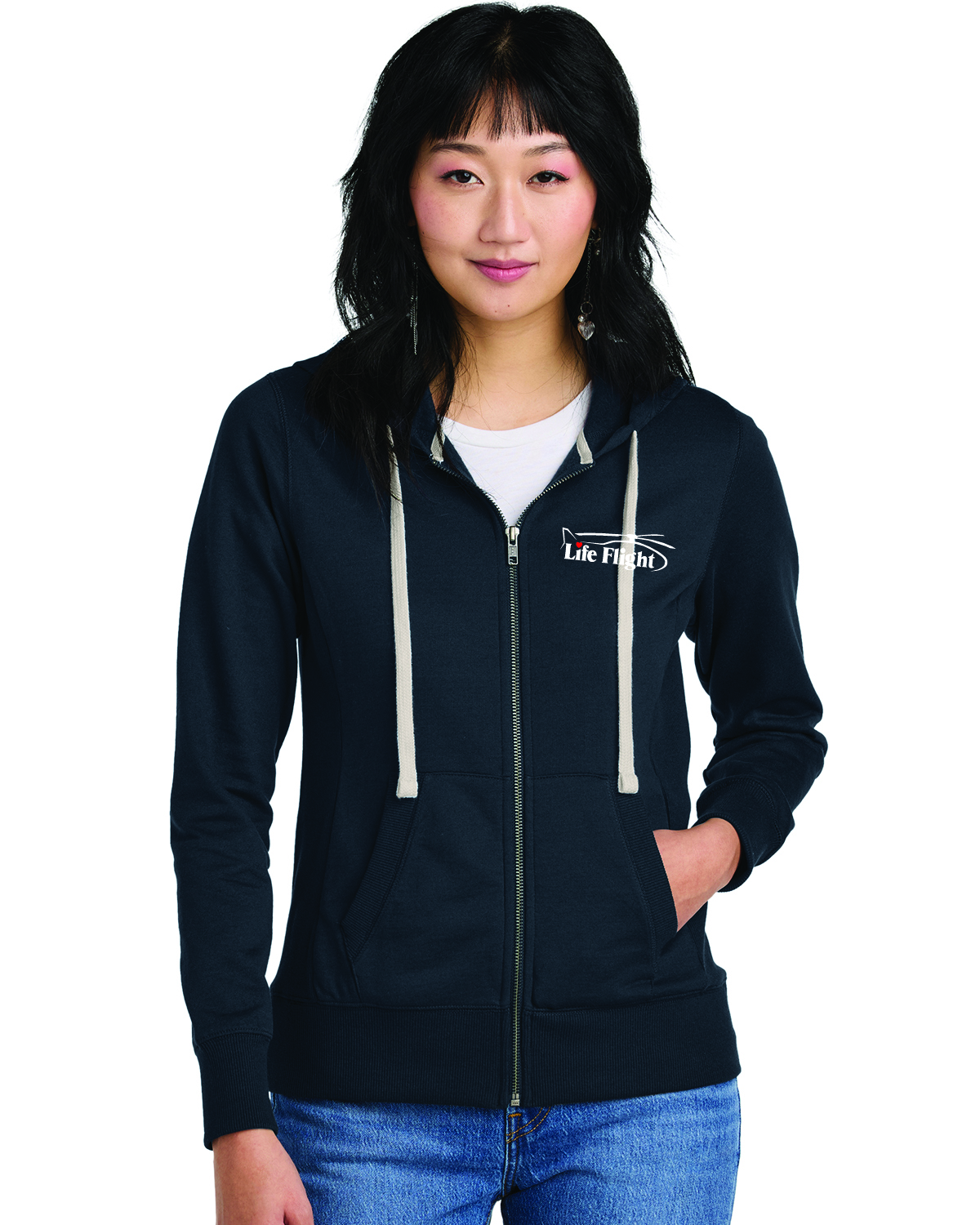 LADIES FULL ZIP HOODIE - Image 3
