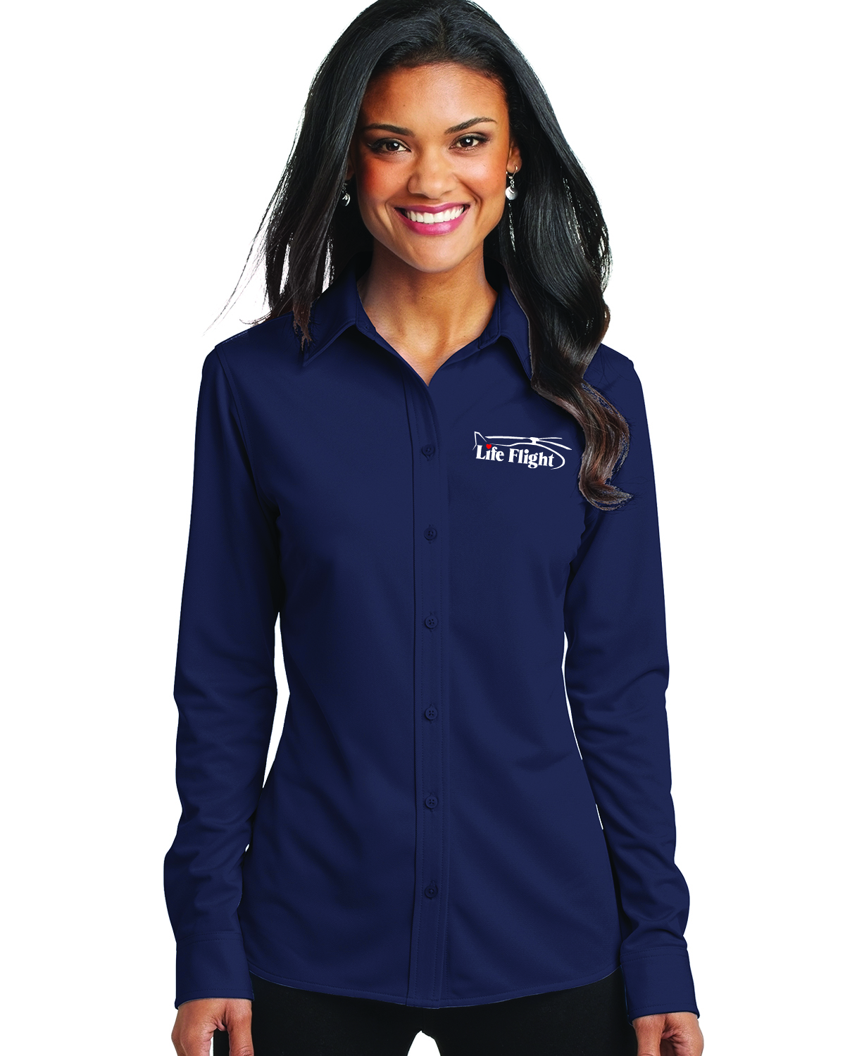 LADIES KNIT DRESS SHIRT